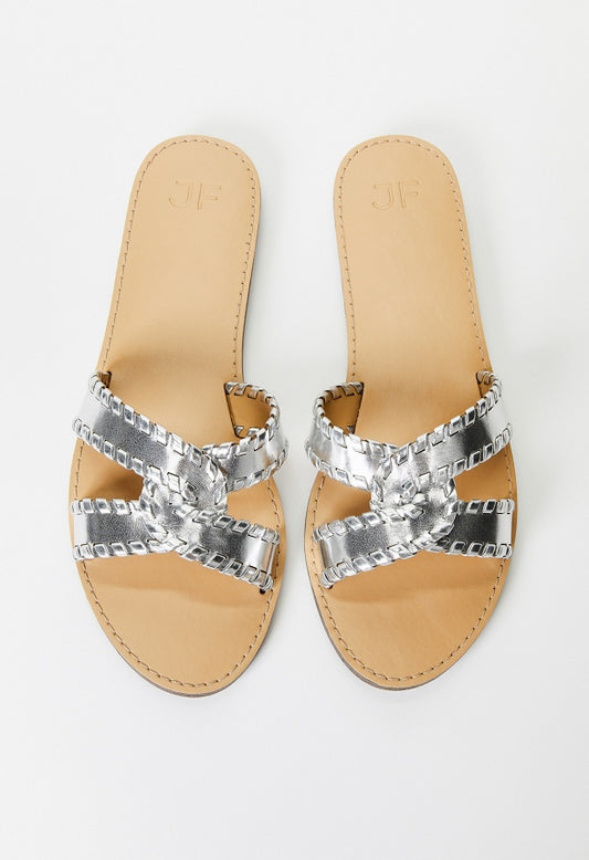 Anitta Flat Slide Sandal Silver