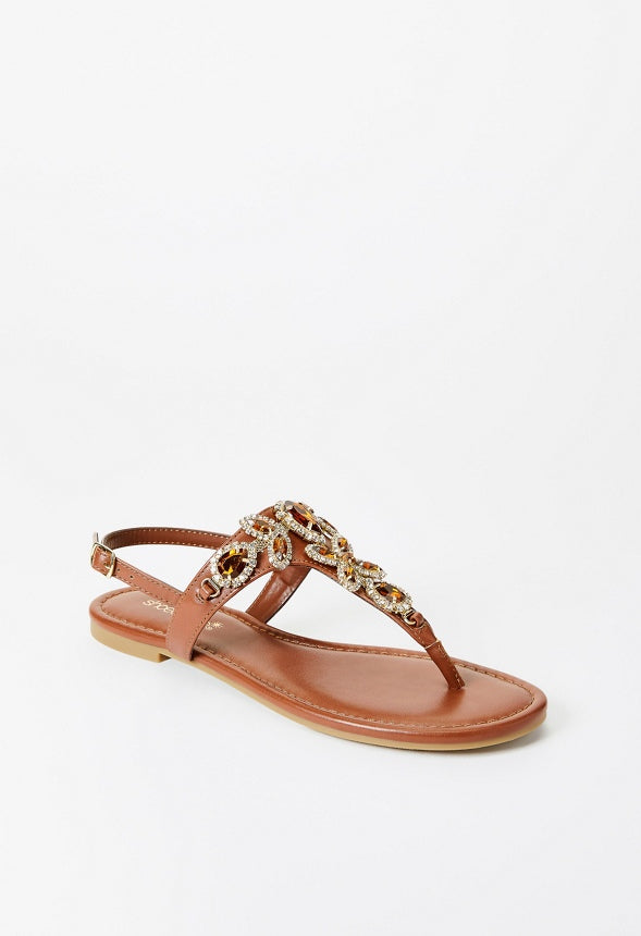 Julisa Flat Sandal Leather Brown
