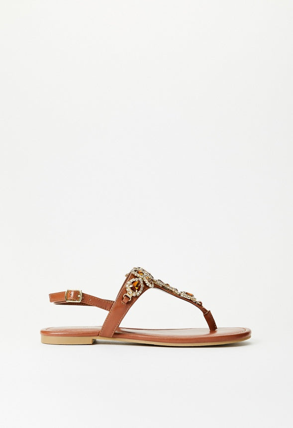 Julisa Flat Sandal Leather Brown