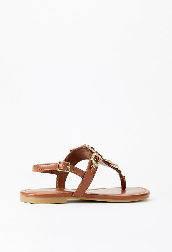 Julisa Flat Sandal Leather Brown