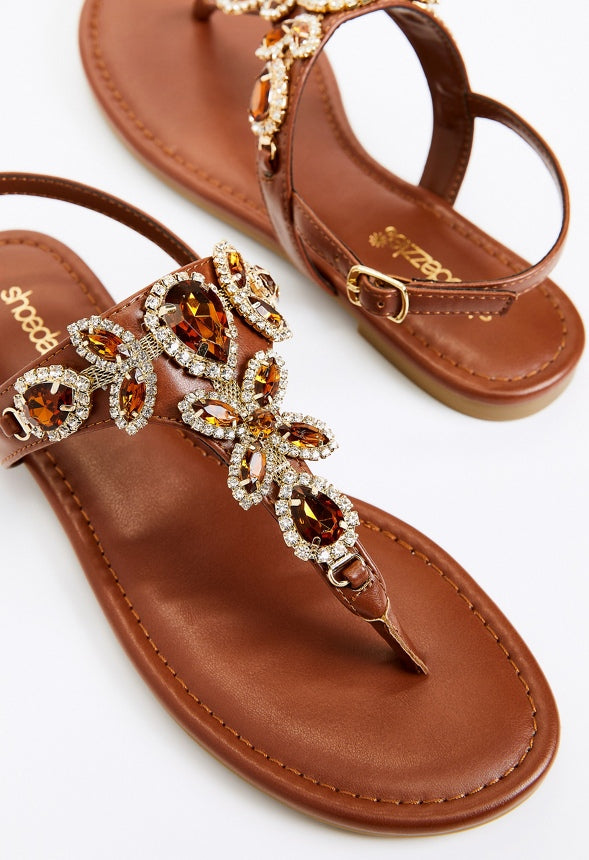 Julisa Flat Sandal Leather Brown