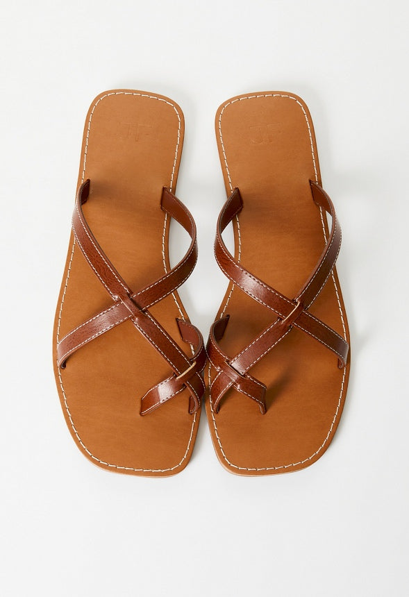 Chleo Flat Sandal Leather Brown