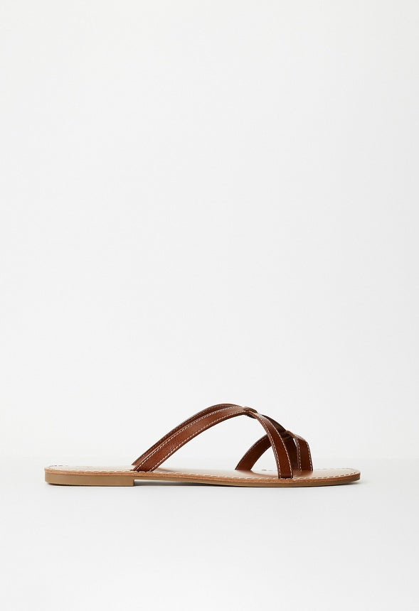 Chleo Flat Sandal Leather Brown