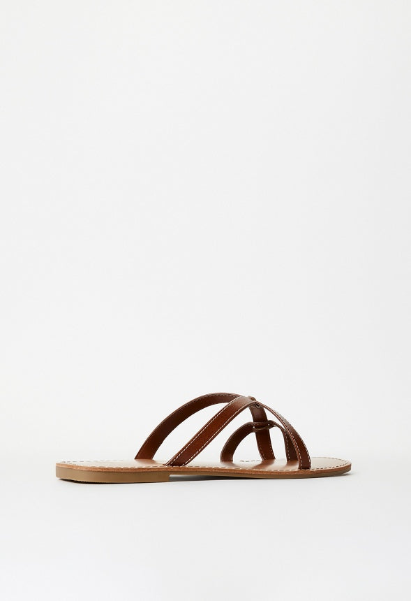 Chleo Flat Sandal Leather Brown