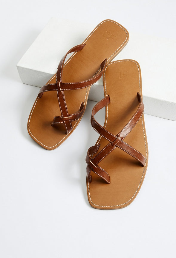 Chleo Flat Sandal Leather Brown