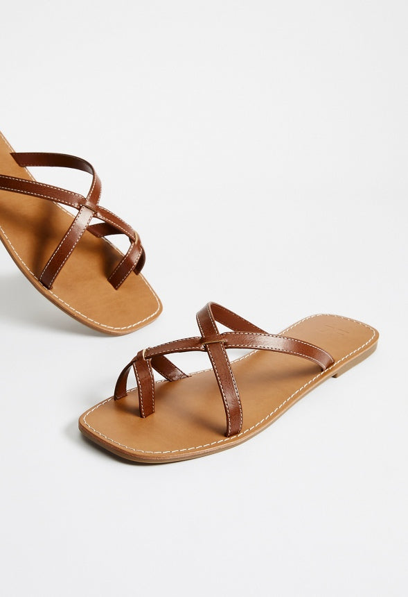 Chleo Flat Sandal Leather Brown