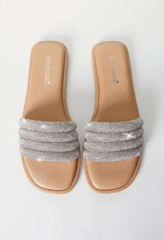 Cassidy Flat Slide Sandal New Nude/ Clear