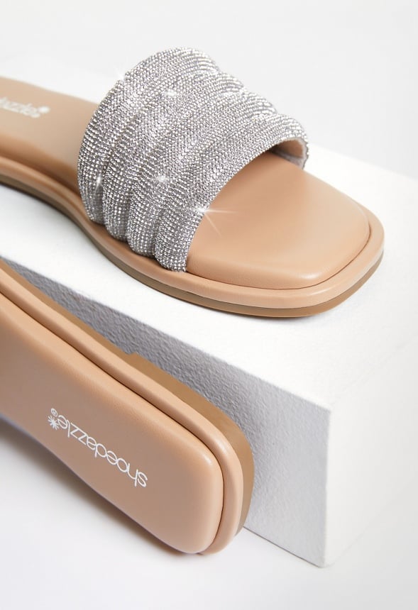 Cassidy Flat Slide Sandal New Nude/ Clear