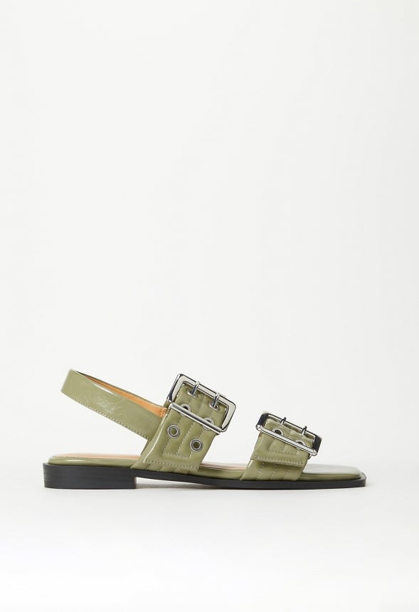 Kiki Flat Sandal Deep Lichen Green
