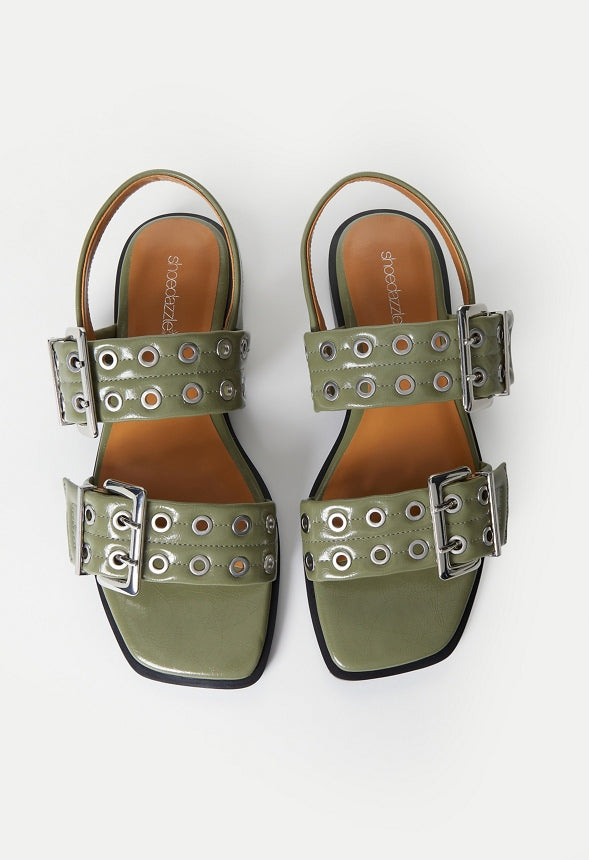 Kiki Flat Sandal Deep Lichen Green