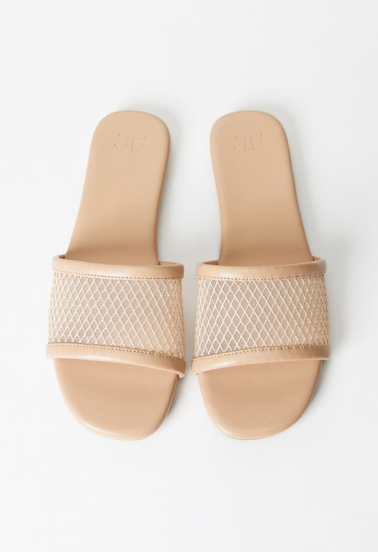 Mariska Flat Slide Sandal New Nude