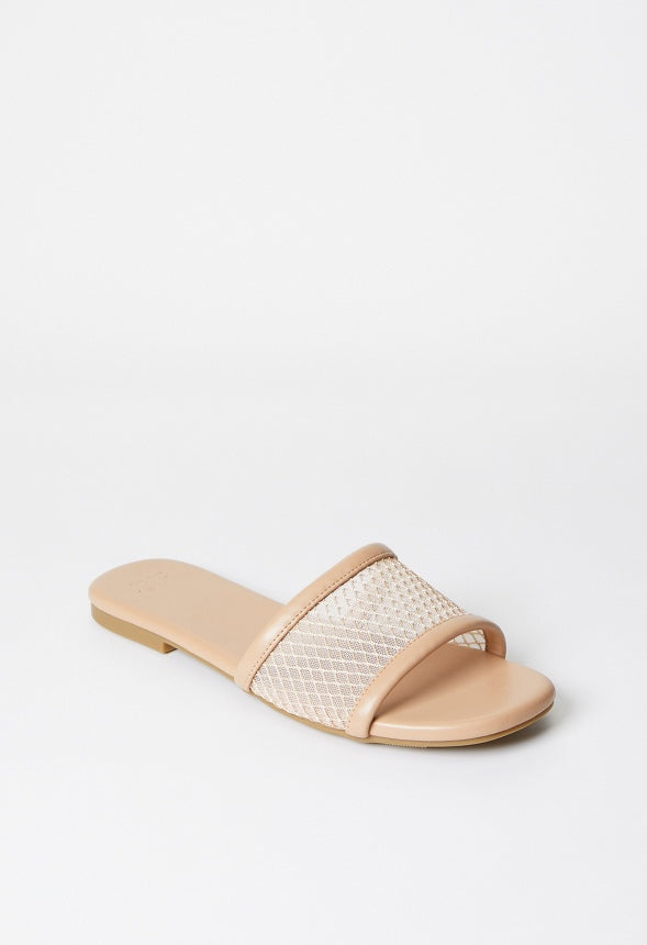 Mariska Flat Slide Sandal New Nude