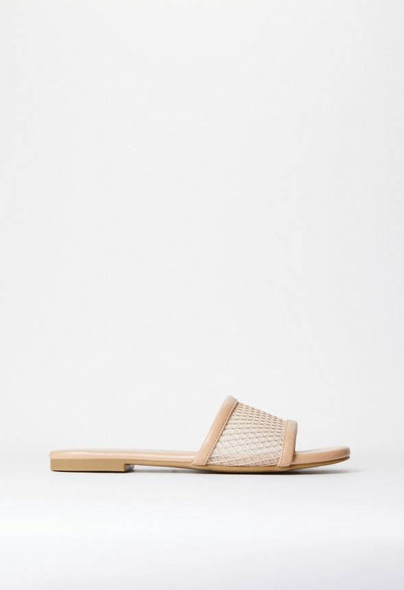 Mariska Flat Slide Sandal New Nude