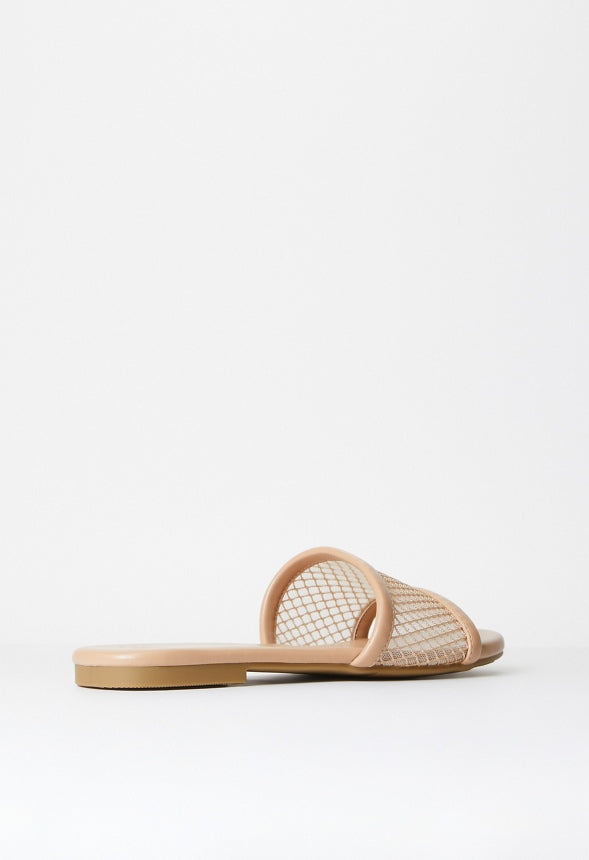 Mariska Flat Slide Sandal New Nude