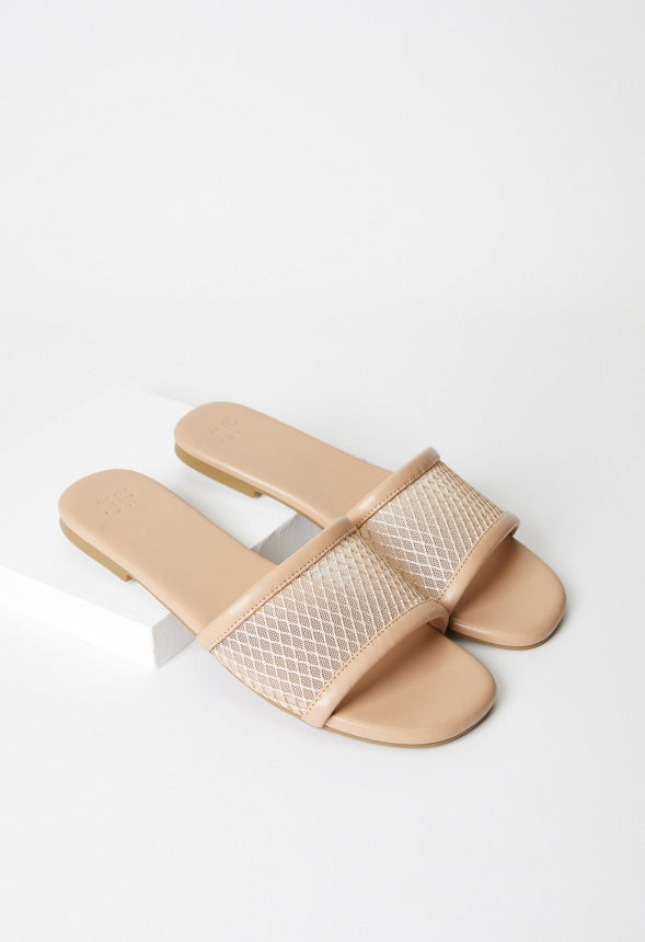 Mariska Flat Slide Sandal New Nude