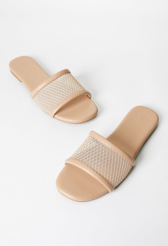 Mariska Flat Slide Sandal New Nude