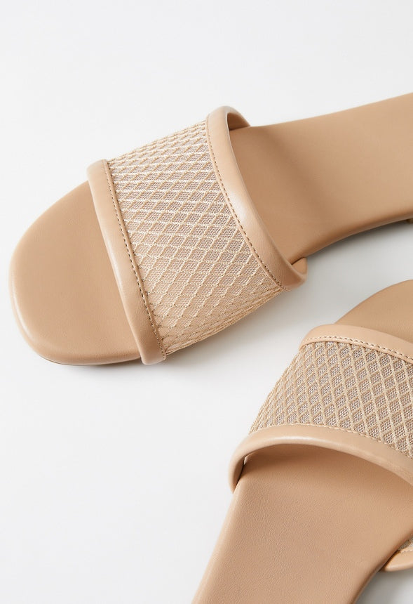 Mariska Flat Slide Sandal New Nude