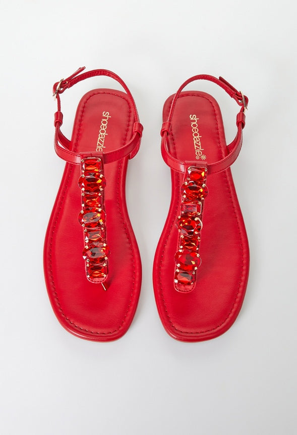 Vera Flat Sandal Salsa Red