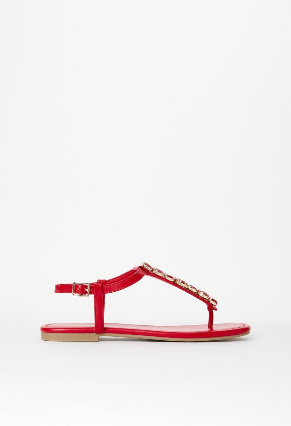 Vera Flat Sandal Salsa Red