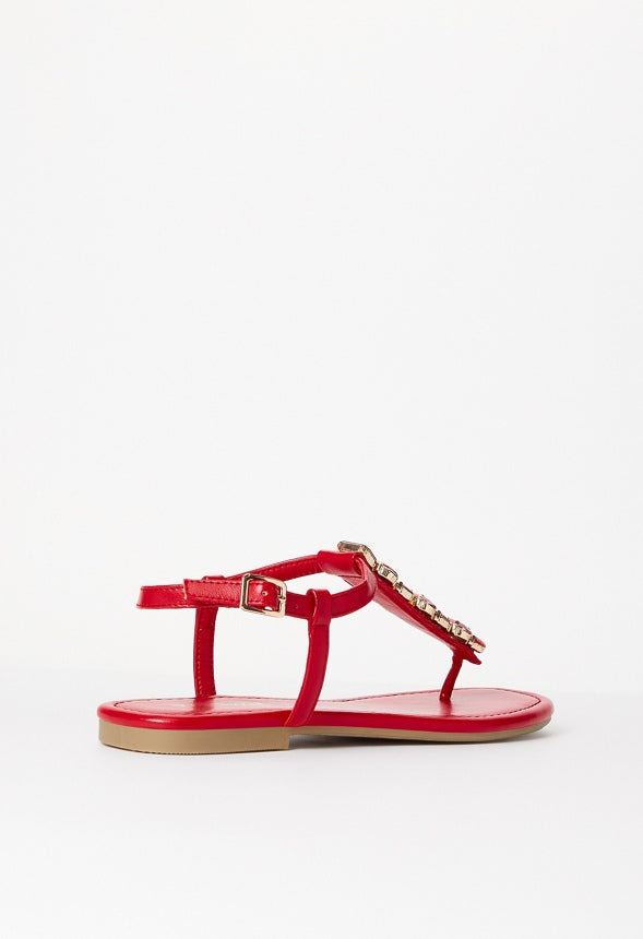Vera Flat Sandal Salsa Red
