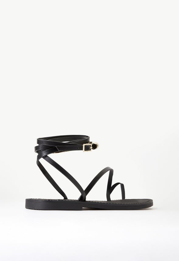 Tara Flat Sandal Black