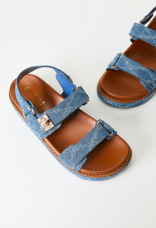 Clara Platform Sandal Denim