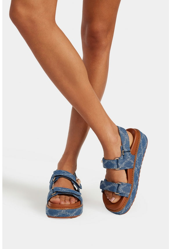 Clara Platform Sandal Denim