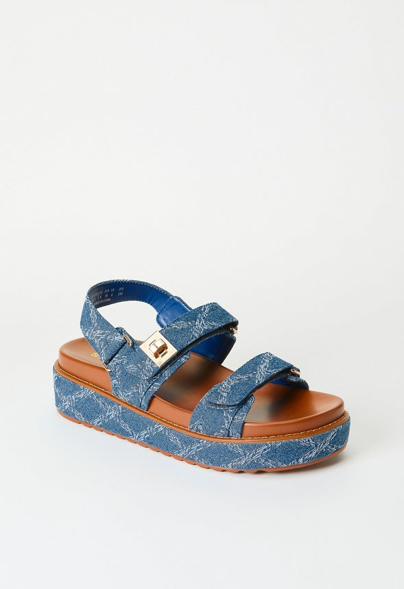 Clara Platform Sandal Denim