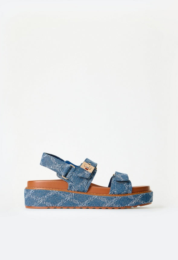 Clara Platform Sandal Denim