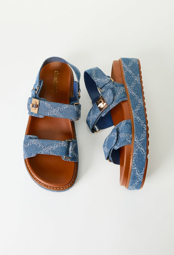 Clara Platform Sandal Denim