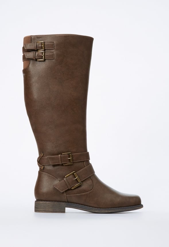 Hally Buckle Boot Brown