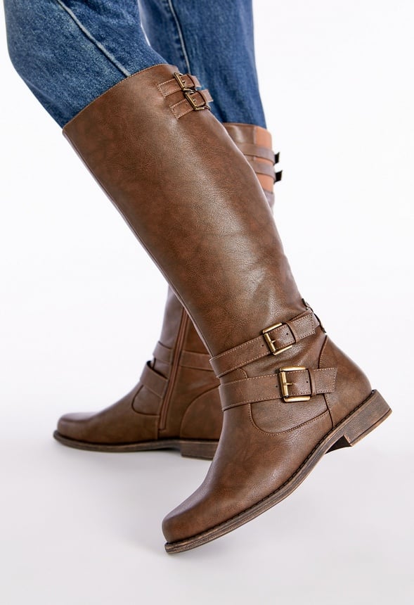 Hally Buckle Boot Brown