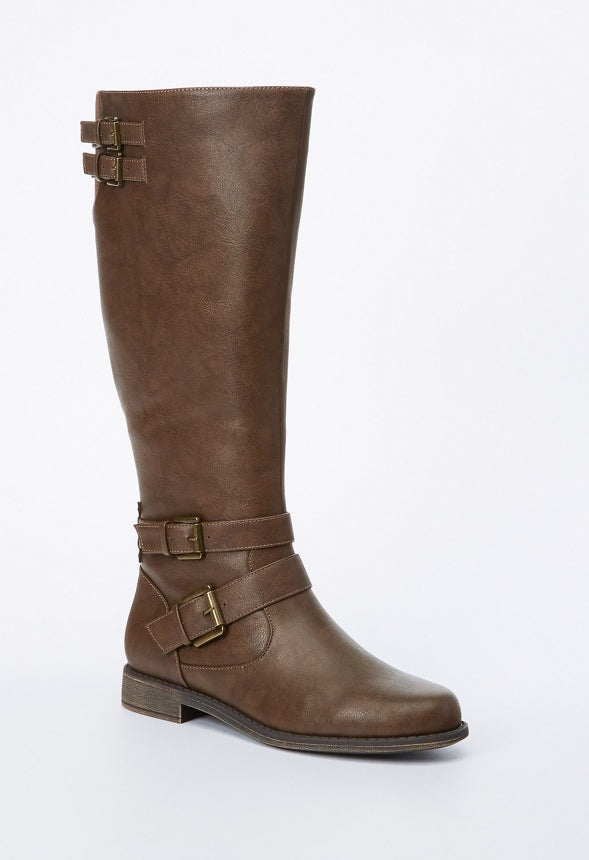 Hally Buckle Boot Brown