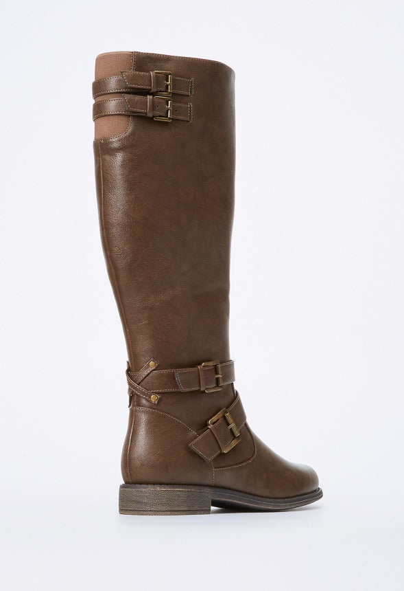 Hally Buckle Boot Brown