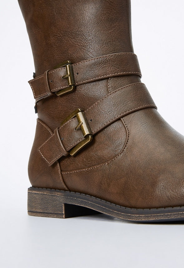 Hally Buckle Boot Brown