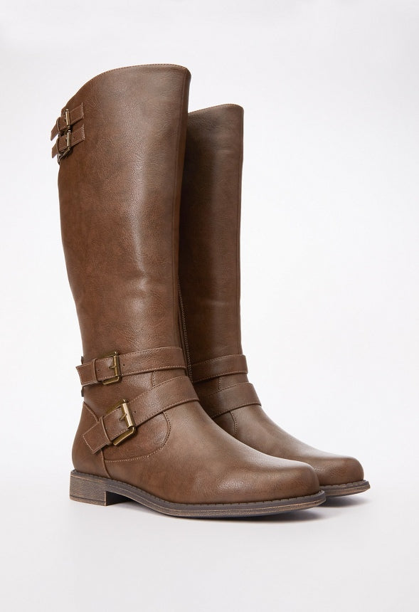Hally Buckle Boot Brown