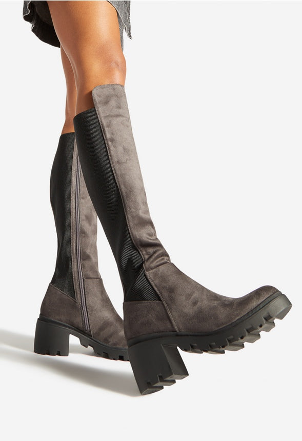 AYDEN CHUNKY BLOCK HEEL BOOT Magnet