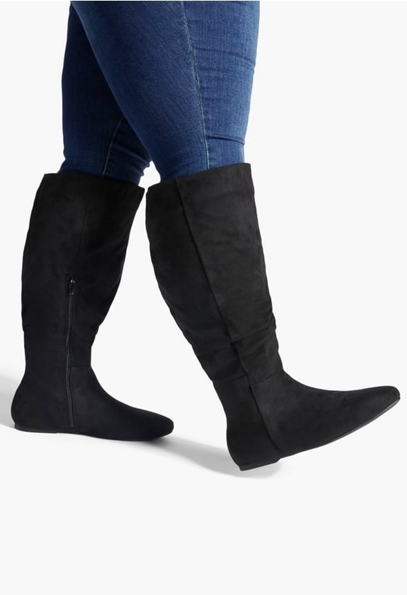 LARYA SLOUCHY FLAT BOOT Black