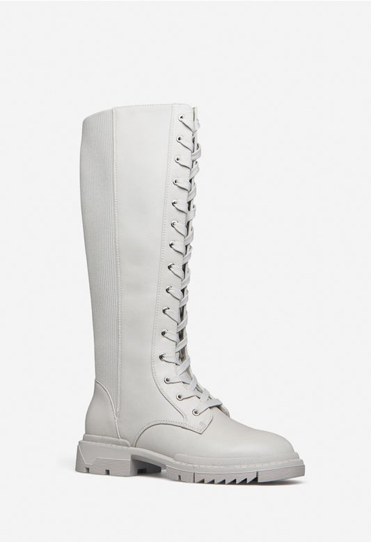 ARLETTE LACE-UP FLAT BOOT Vapor Blue