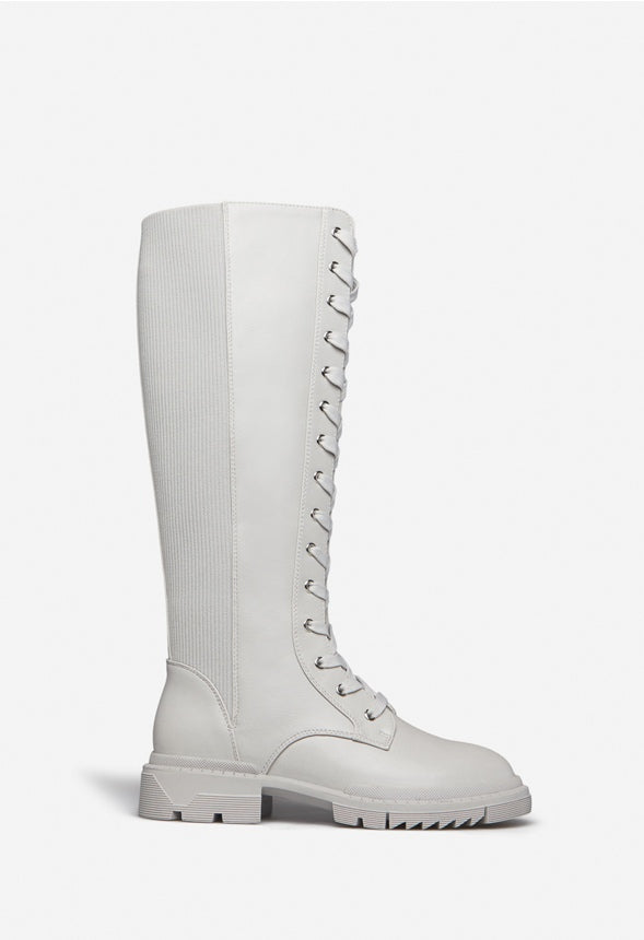 ARLETTE LACE-UP FLAT BOOT Vapor Blue