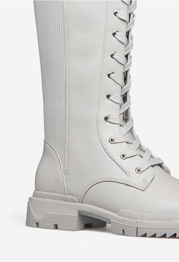 ARLETTE LACE-UP FLAT BOOT Vapor Blue