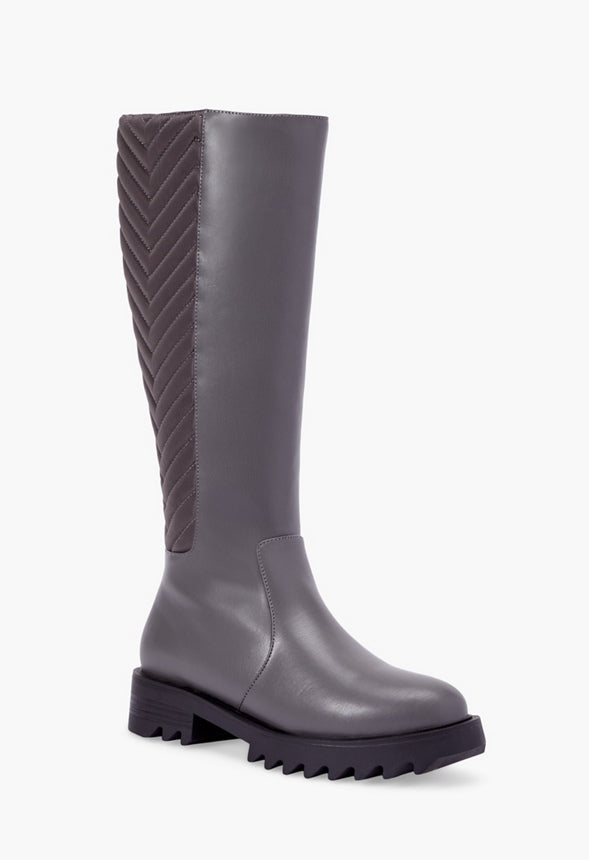 Noa Chevron Quilted Moto Boot Magnet