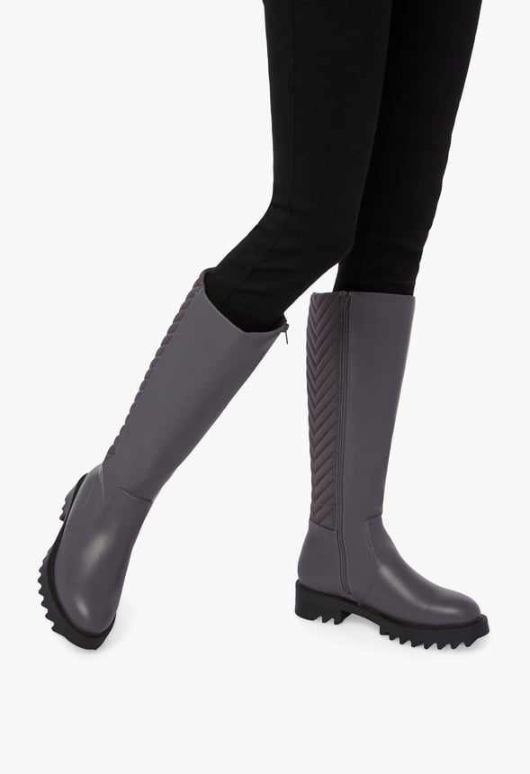 Noa Chevron Quilted Moto Boot Magnet