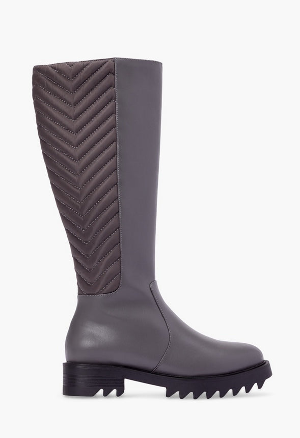 Noa Chevron Quilted Moto Boot Magnet