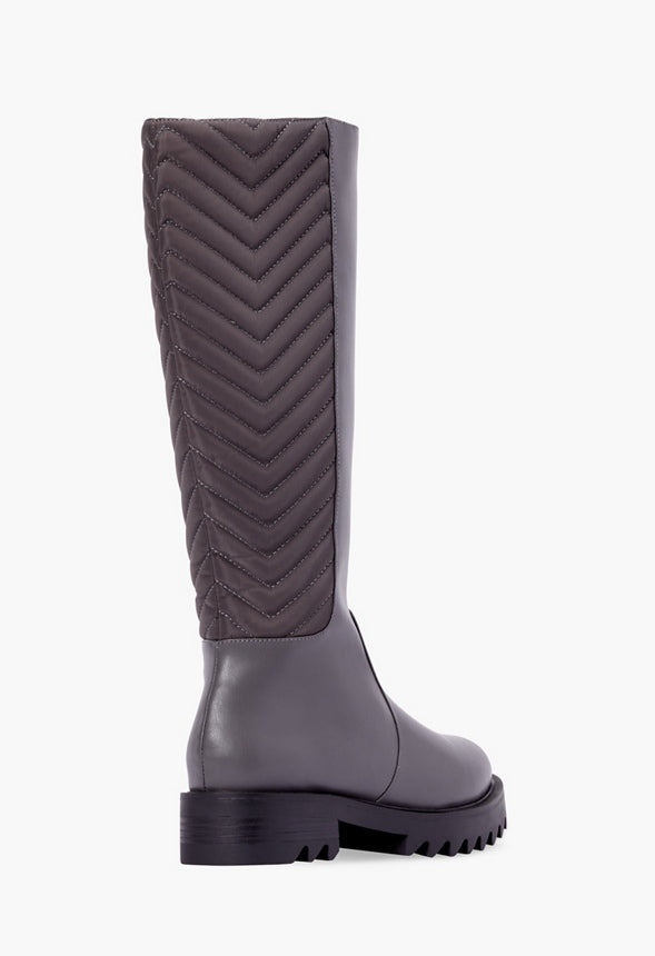Noa Chevron Quilted Moto Boot Magnet