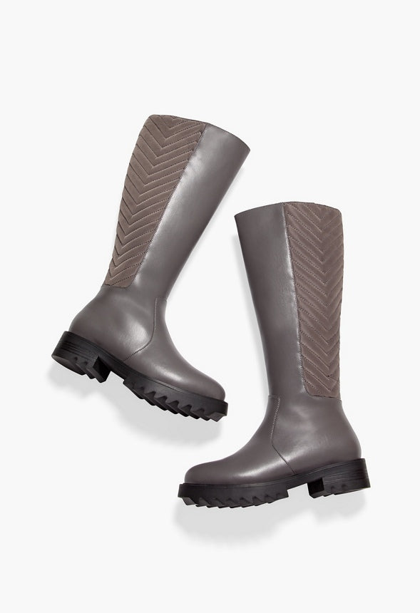 Noa Chevron Quilted Moto Boot Magnet