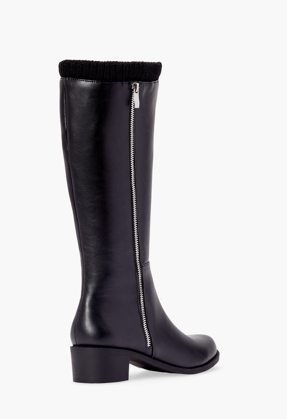 Remy Zip Tall Boot Black Caviar