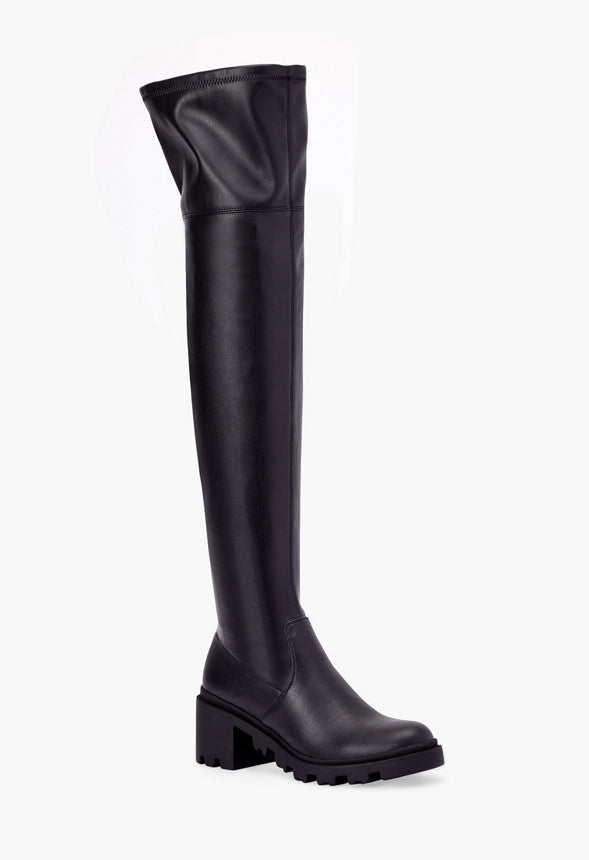 JORDANE TALL FLAT BOOT Black Caviar