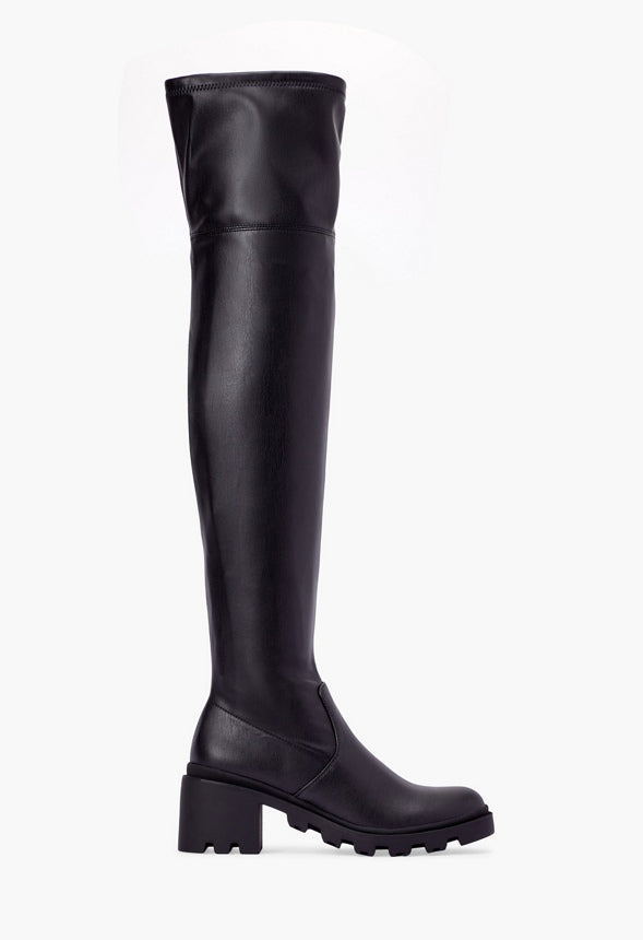 JORDANE TALL FLAT BOOT Black Caviar