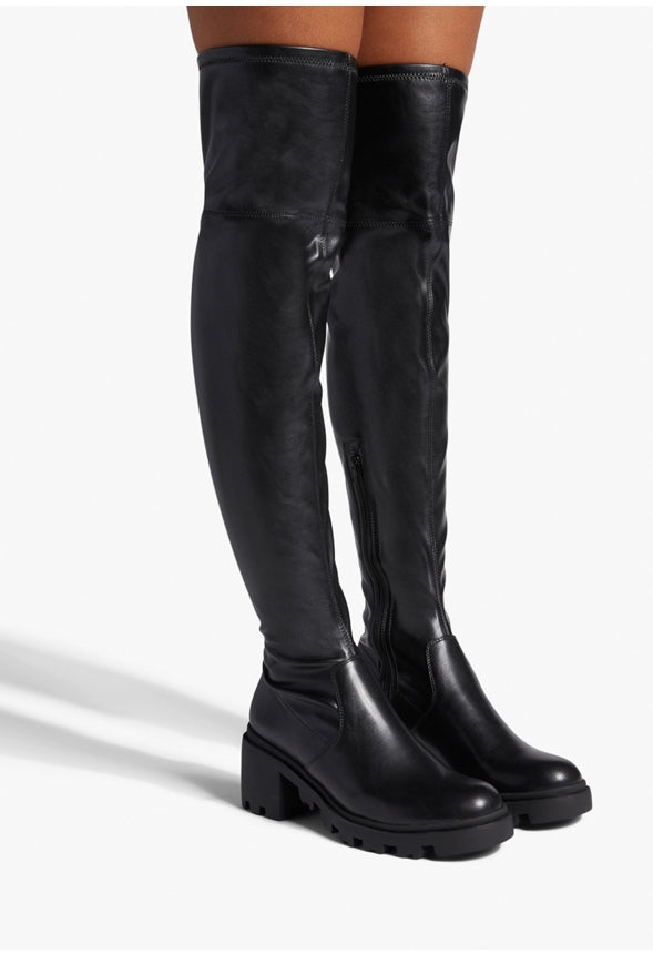 JORDANE TALL FLAT BOOT Black Caviar